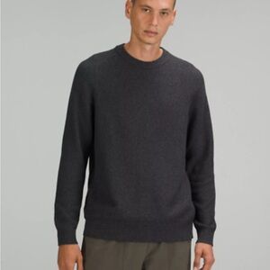 lululemon athletica Men's Black Crewneck Sweater Merino Wool Cotton Blend sz XL